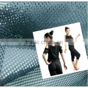 black tshirt polyester sport fit mesh fabric for clothing