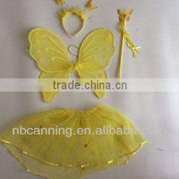 yellow high quality fairy wings/ butterfly wings /costume set wholesale