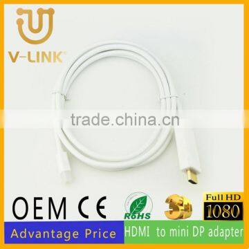 Factory 1080p mini dp to hdmi line for data transmission