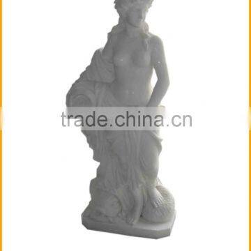 Garden Hand Made Natural Stone Nude Woman Statue