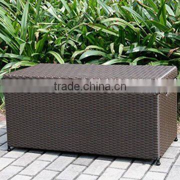 Wicker Patio Deck Pool Storage Box Chest Trunk Cushion Pillow Toy Bin Poolside Storing                        
                                                Quality Choice