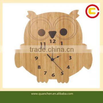 Custom Digital Bamboo Wall Clock with Animal Shape