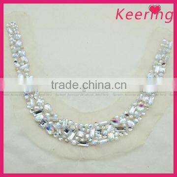 Wholesale lady design acrylic neckline appliques                        
                                                Quality Choice