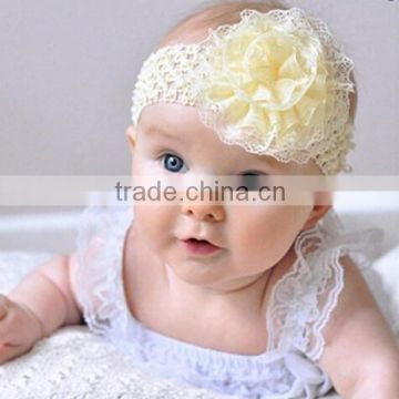 Ivory Fabric Lace Baby Head Band