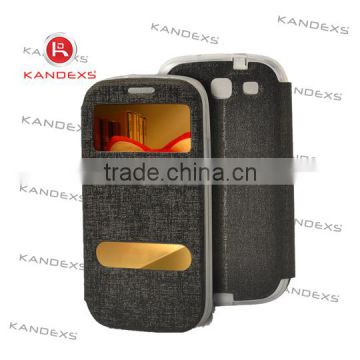 2014 Pure black holster filp case for Iphone and Samsung