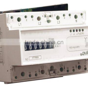 three phase din rail type meter/kWh