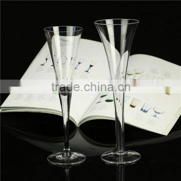 Crystal sodalime glass cup handblown leadfree giant champagne glass tableware set