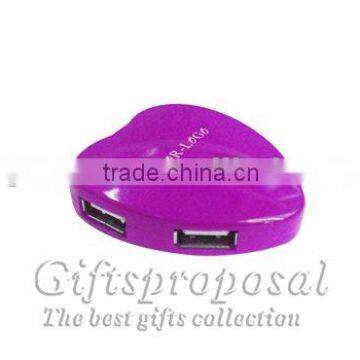 HOT SELLING USB HUB AND heart shape USB HUB PS-H0044