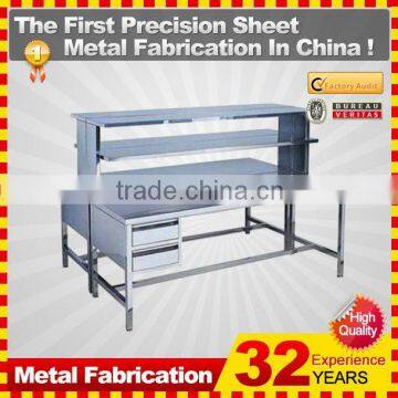 kindle 2014 new professional customized galvanized folding office desk with metal frame