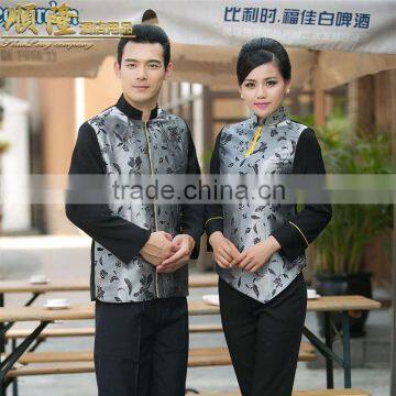 hot sell classic restaurant uniform for waiter and waitress