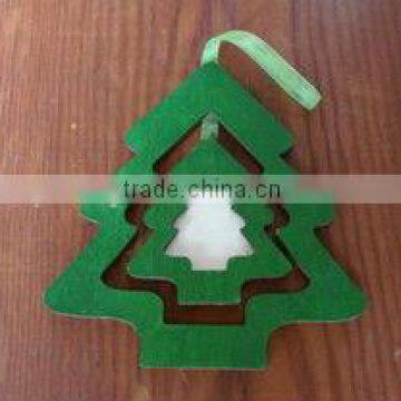 Wooden Christmas decoration/ornament(wooden crafts/wood gift/wood art in laser-cutting & engraving)