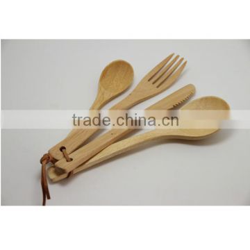 Simple And Easy Portable Wooden Tableware set