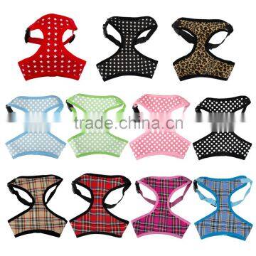 Breathable Printed Mesh Padded Puppy Small Dog Pet Harness Vest Clothes Various Style