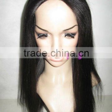 indian remy soft yaki half lace wigs