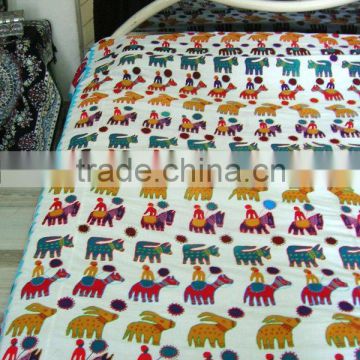 INDIAN BED COVER BEDSPREAD TAPESTRY THROW India Ethnic work