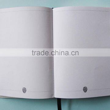 Full Cover Embossed White pu Black Page Notebook With Gold Edge photo-5