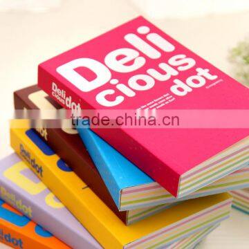 paper softcover glue binding colored page block notebook