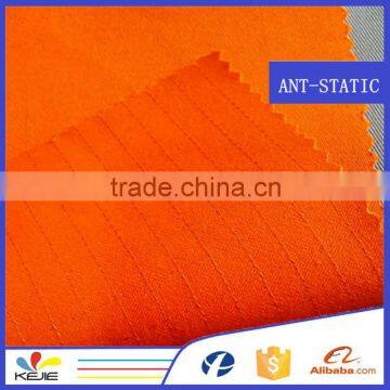 Cotton High Visible Fluorescent Anti-static Apparel Fabric in Orange