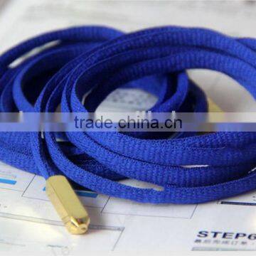 Wholesale brass shoelace tips/shoelace metal tips / golden aglet engrave with logo for shoelace