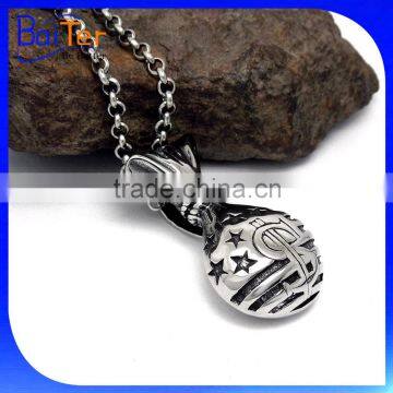 Custom Vintage Punk Gothic Style America Flag Dollar Pendant Jewelry Stainless Steel Titanium Punk Jewelry photo-2