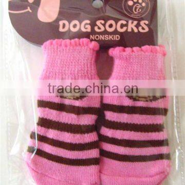 cotton nylon polyester spandex socks for pet / nonskid dog socks