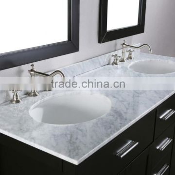 bianco carrara with bathroom vanities