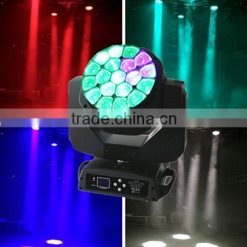 rgbw 4 in 1 zoom led bee eye moving head beam washer light