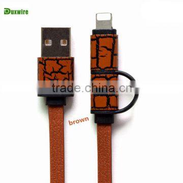 Factory Price Supply 2 in 1 Usb Data Cable Flexible Multi Charger Data Cable for Android and for Htc Phone photo-2