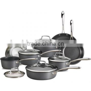 13pcs non-stick coated cookware set with metal handle