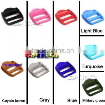 Colorful Plastic Ladder Slider Adjust Lock Buckles Backpack Straps Webbing 25mm #FLC130-C3(Mix-s)                        
                                                Quality Choice
