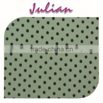 black dot on green polyester milk fiber Spandex print fabric names