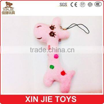 mini plush giraffe keychain cute deer plush keychain hot sale soft giraffe keychain