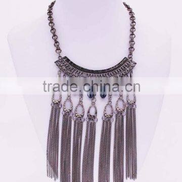 statement necklace The exaggerated personality half round tassel necklace GJ-091