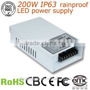 12V rainproof power supply led driver 200W CE led driver