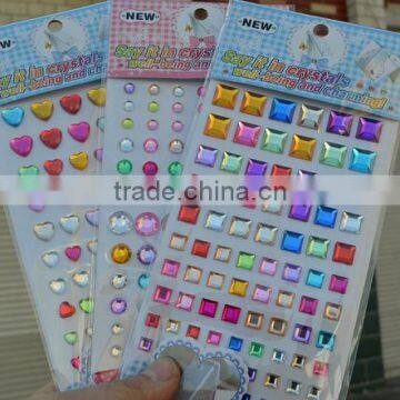 High Quality DIY Product Custom Crystal Sticker,interesting Product Crystal Sticker