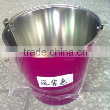 round metal water bucket