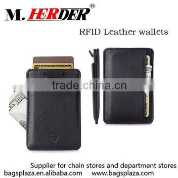 MK336 American popular style black top grain leather RFID blocking men wallet                        
                                                Quality Choice
                                                                    Supplier's Choice