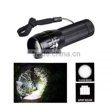 Q5 LED Torch Light Focus Zoom Lamp Mini 300 Lumen Flashlight With AAA Battery photo-2