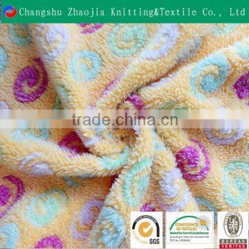 Wholesale double brush double shake 1.6 * 250gsm offset printing coral velvet fabric for blanket