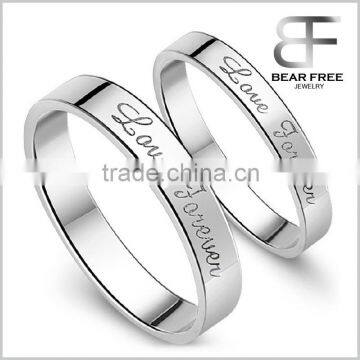 "Love Forever" 925 Sterling Silver Couples Rings for Engagement                        
                                                Quality Choice