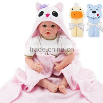 57*77cm 100%cotton baby animal hooded bath towel cloak towel