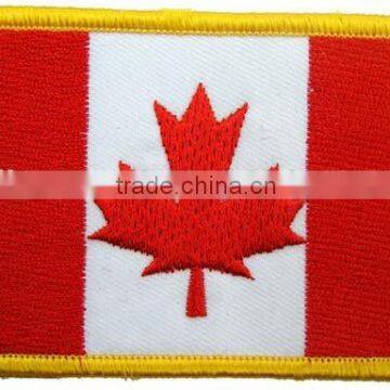 iron-on embroidery Canadian flag patch