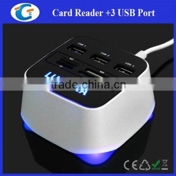 Wholesale Gift Items Usb 2.0 3 Port Usb Hub Combo Card Readers photo-2