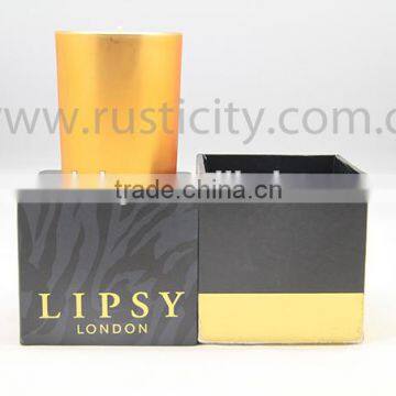Long Burning Time Aroma Candles With Gold Glass Jar