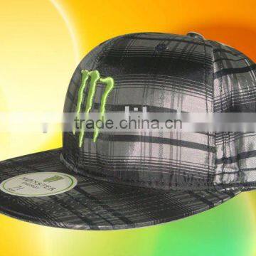 Customized flat brim 6 panel Fifty Cap