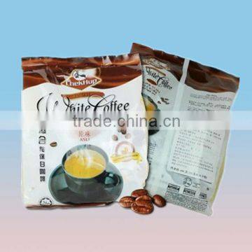Green coffee tea packaging bag wholesale with back center sealed
