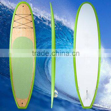 Bamboo Stand Up Paddle Board with Paddle painting SUP cheap paddle board High Quality