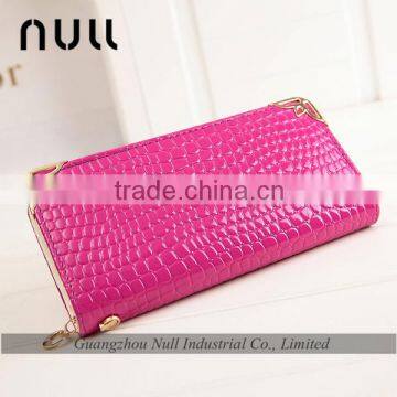 Good Brand Promotion Crocodile Embossed Leather Long Wallet Clutch Purse photo-5