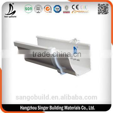 Building Materials Name Plastic K-style Large Diameter Plastic Drain Pipe Clear PVC Gutter photo-4