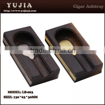 Guangzhou custom ashtray promotion products wenge portable cigar ashtray for travel cigar accessories